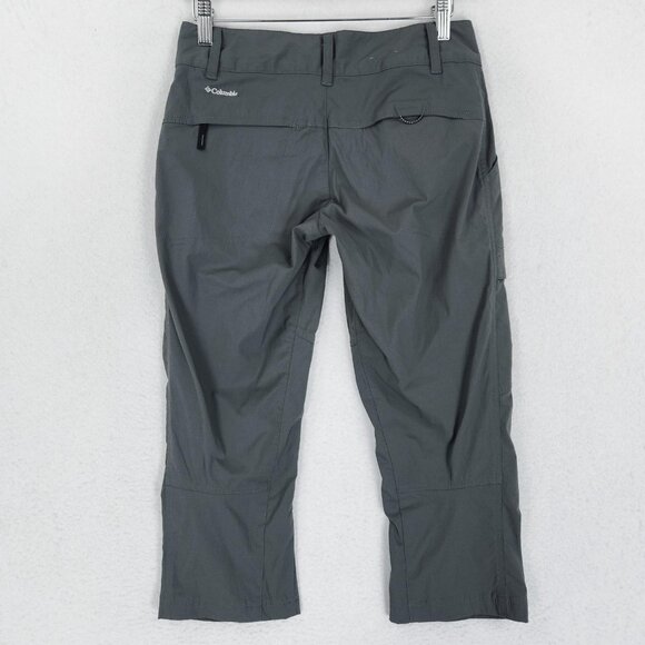 Columbia Pants Womens 2 Gray Omni Shield Cargo Capri Crop Hiking Rip Stop Casual - Picture 7 of 12